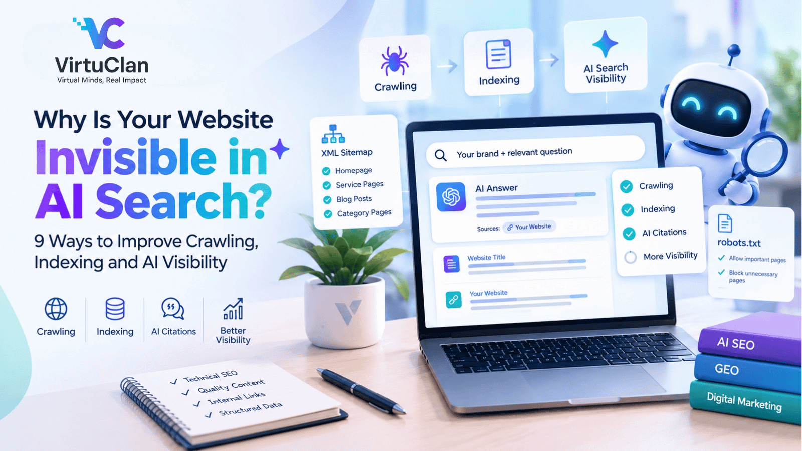 Why Is Your Website Invisible in AI Search? 9 Ways to Improve Crawling, Indexing and AI Visibility